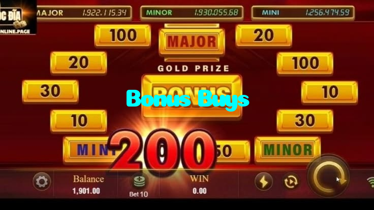 available types of Bonus Buys bet including pre-match live express and system bets